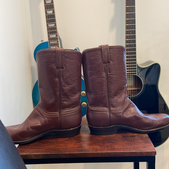 Men’s Lucchese oxblood western roper cowboy boots 8.5 - Picture 4 of 13